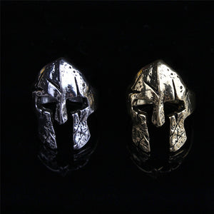 The Knight Watch Helmet Ring for Men in Antique Silver and Gold