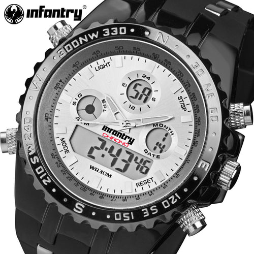INFANTRY Men's Sports Watch Original with LED Digital Dual Display