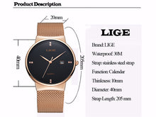 Ultra Thin and Elegant Men's Dress Watch with Steel Mesh Strap